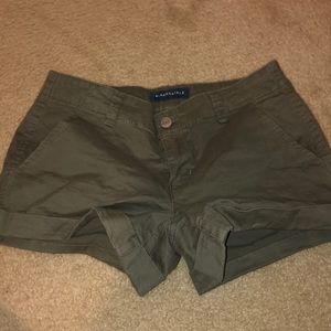 green khaki shorts